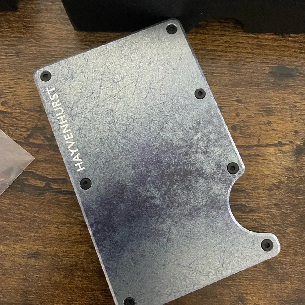 NEW Hayvenhurst Wallet for Men - Slim RFID Blocking Metal Wallet with Money Clip